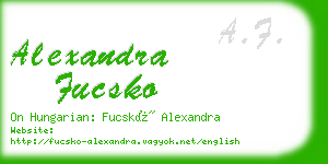 alexandra fucsko business card